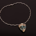 Silver Necklace with Multi Colored Pendant by Robin Flynn