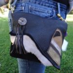 Black leather bag by Lisa Green