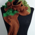 Brown and Green Scarf by Noriko Iizuka