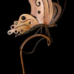 wooden sculpture of a butterfly by Sandra Webberking