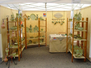 Booth displaying the work of ceramic artist Deborah Williams