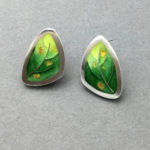 Green leaf Earrings by Amy Iverson