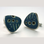 Blue earrings by Amy Iverson