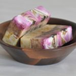 Bar Soap in wooden bowl