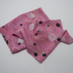 pink folded silk scarf