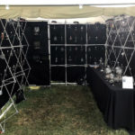 Booth showcasing the glass work of Stephen Brucker