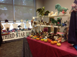 A booth showcasing needle felting by Annette Devitt