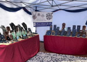 Booth showcasing the jewelry of Sue Fontana