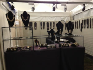 Booth showcasing the jewelry of Hilary Greif
