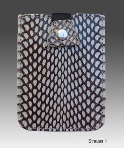 Small fish leather bag by Lisa Strauss