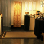 A booth showcasing the wood work of John Baun.