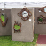 Booth showcasing the wood work of Gilbert Carey.