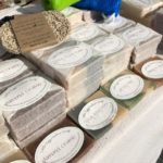 A closeup of the soaps available from the LEH Soap Company.