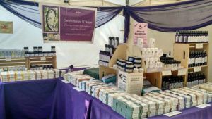 Booth showcasing the products of Carol's Scents N' Soaps.