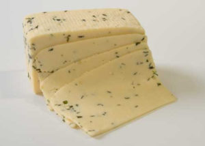 Thinly sliced cheese by Keystone Farms Cheese.