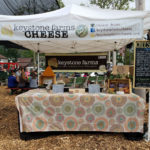 A booth displaying the goods of Keystone Farms Cheese