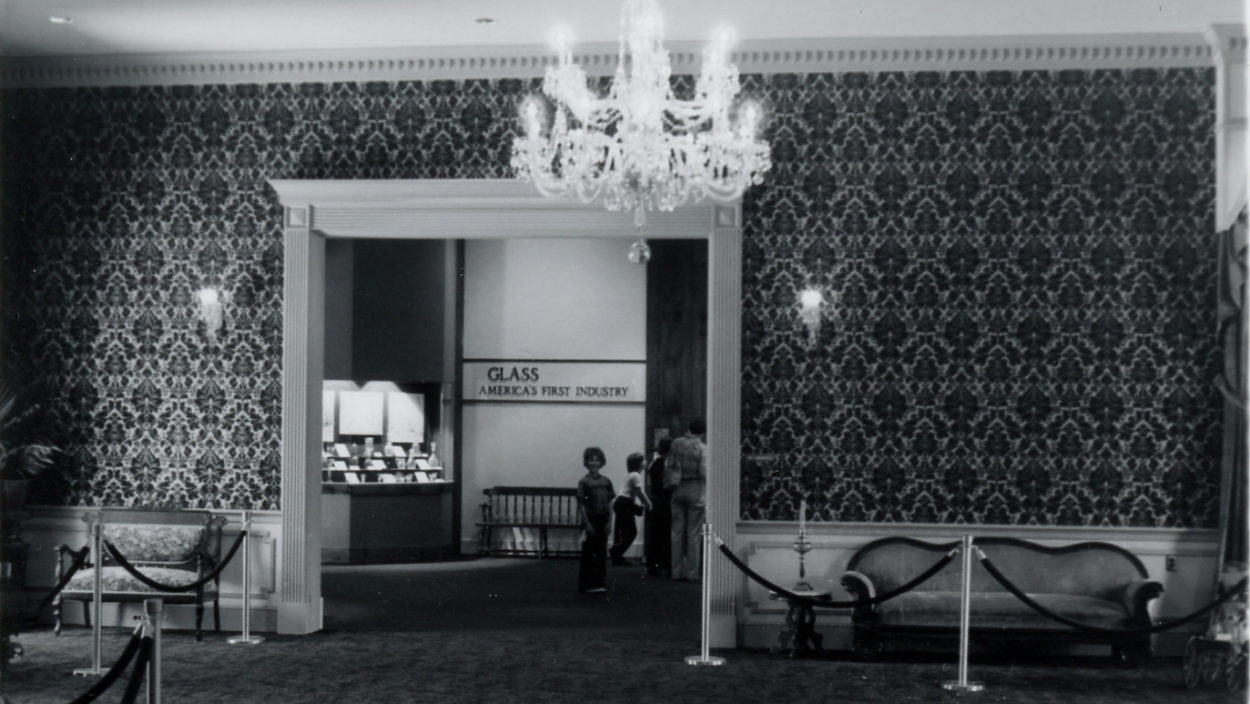 Lobby of the Museum of American Glass in 1977