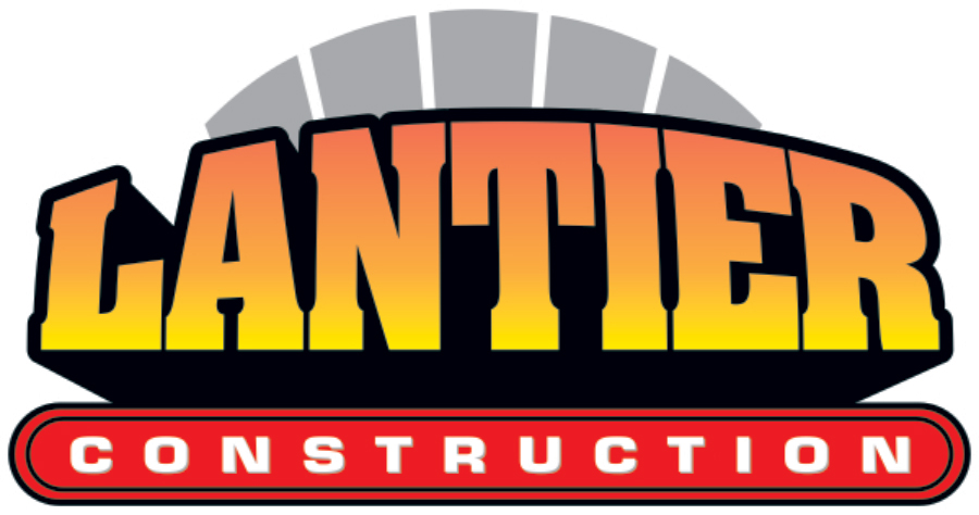Lantier Construction logo in orange and red.