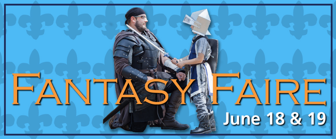 Fantasy Faire homepage banner: "Fantasy Faire: June 18 & 19".