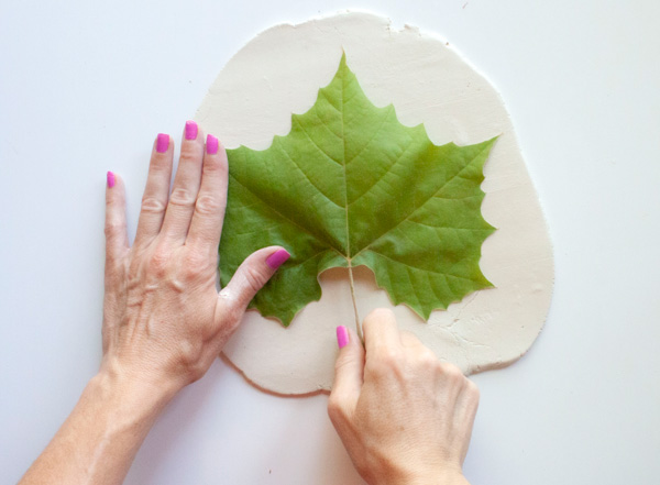 Air-Dry Clay Leaf Imprint Trinket Dish